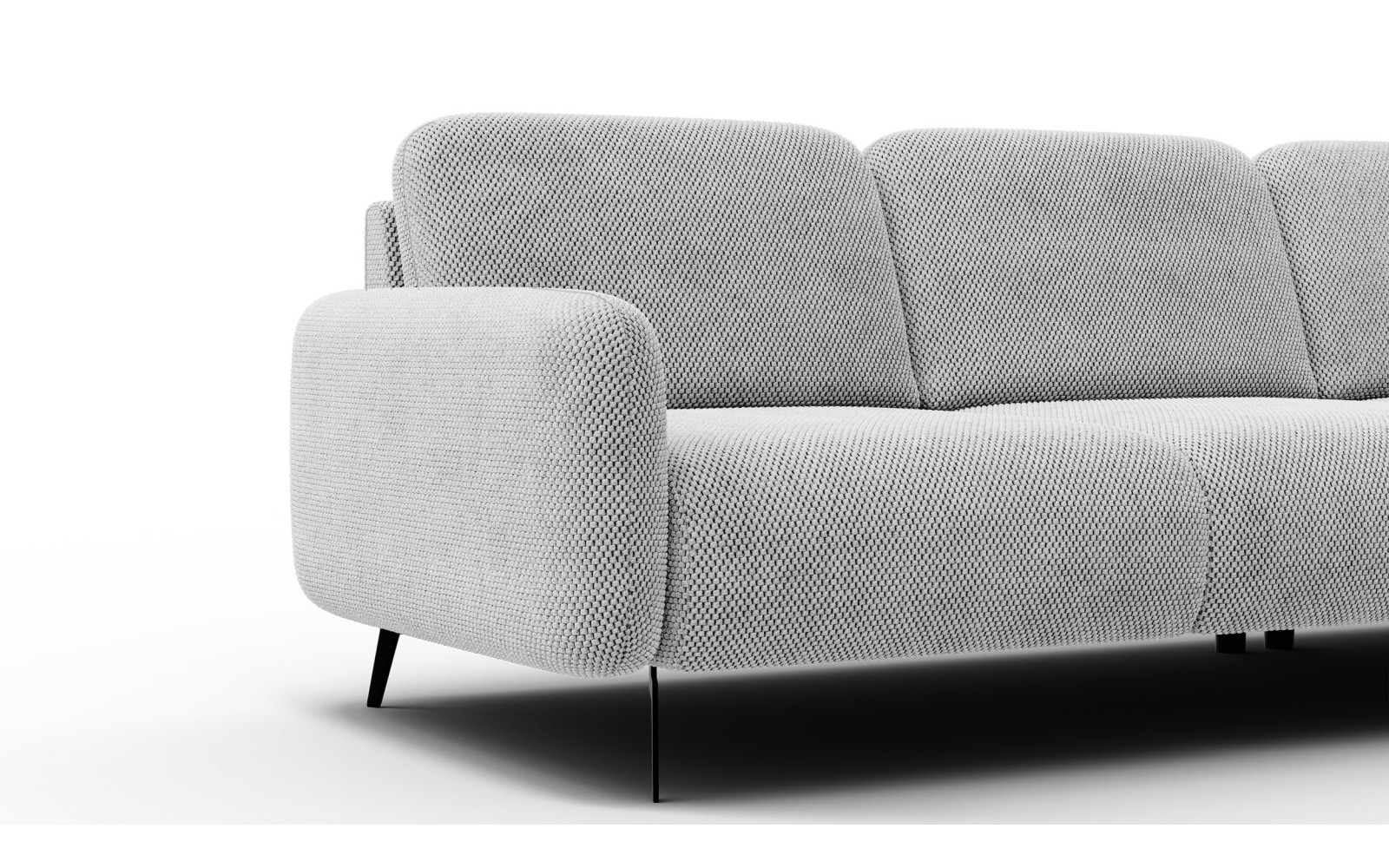 Ecksofa 4-Sitzer rechts FEBE, hellgrau