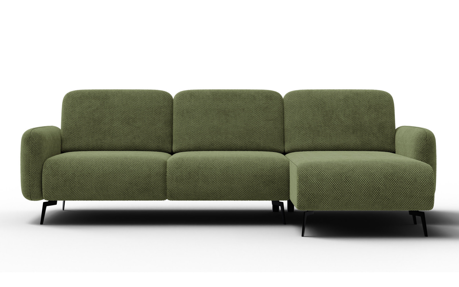 Ecksofa 4-Sitzer rechts FEBE, olivgrün