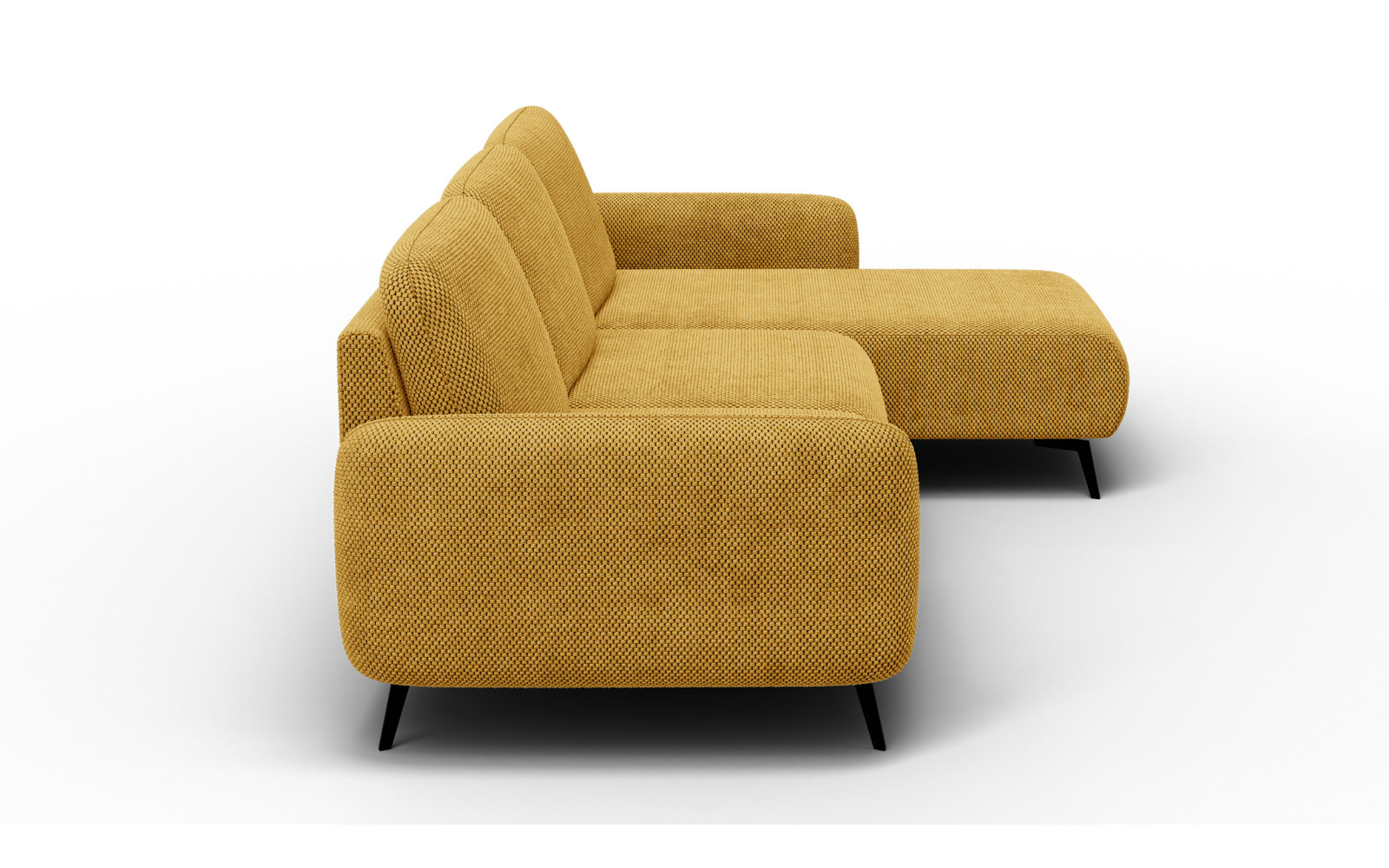 Ecksofa 4-Sitzer rechts FEBE, dunkelgelb