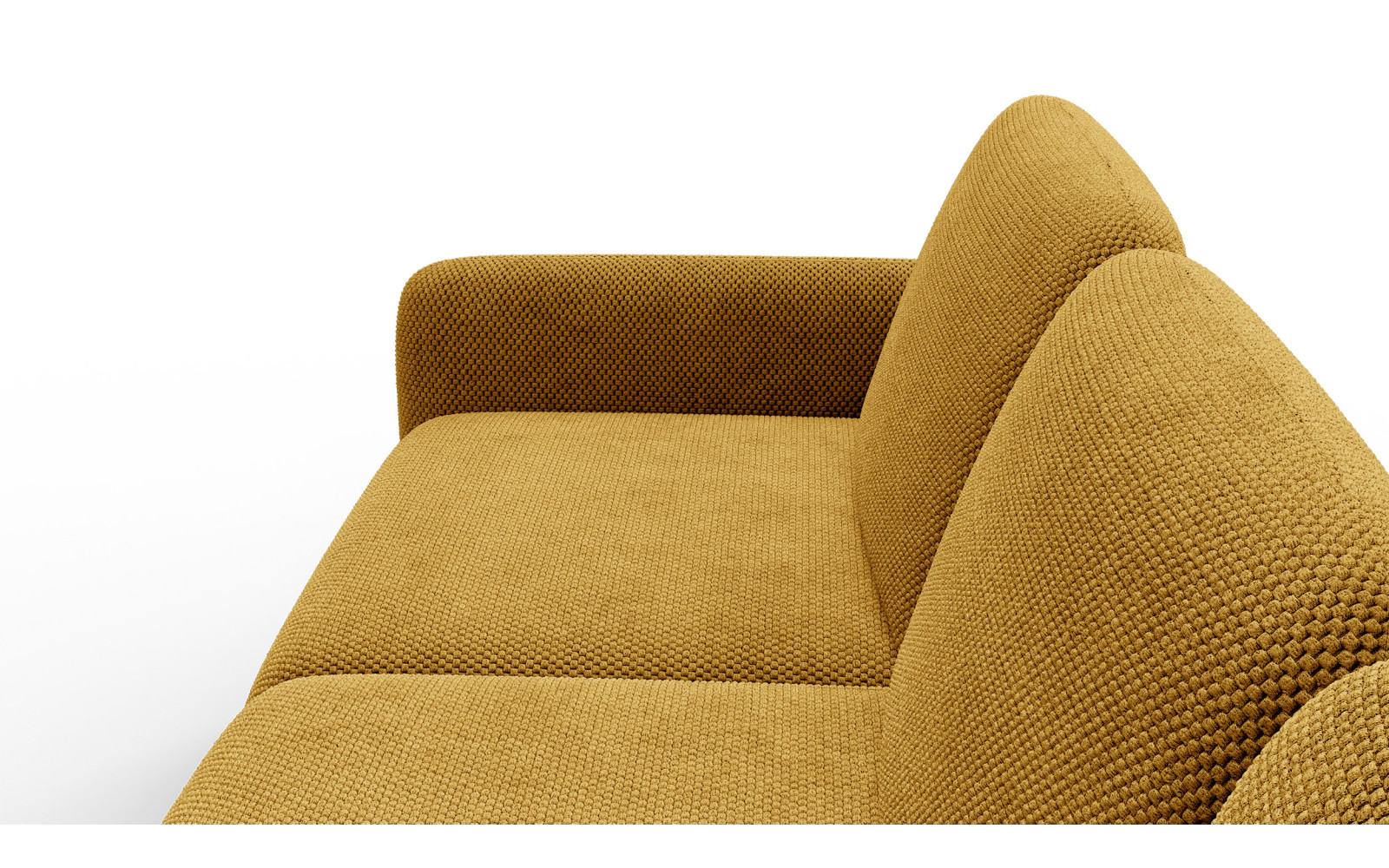 Ecksofa 4-Sitzer rechts FEBE, dunkelgelb