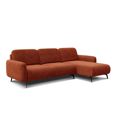 Ecksofa 4-Sitzer rechts FEBE, dunkelorange