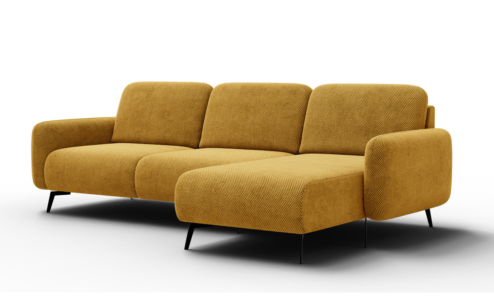 Ecksofa 4-Sitzer rechts FEBE, dunkelgelb