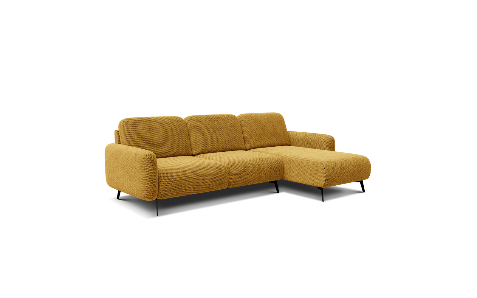 Ecksofa 4-Sitzer rechts FEBE, dunkelgelb