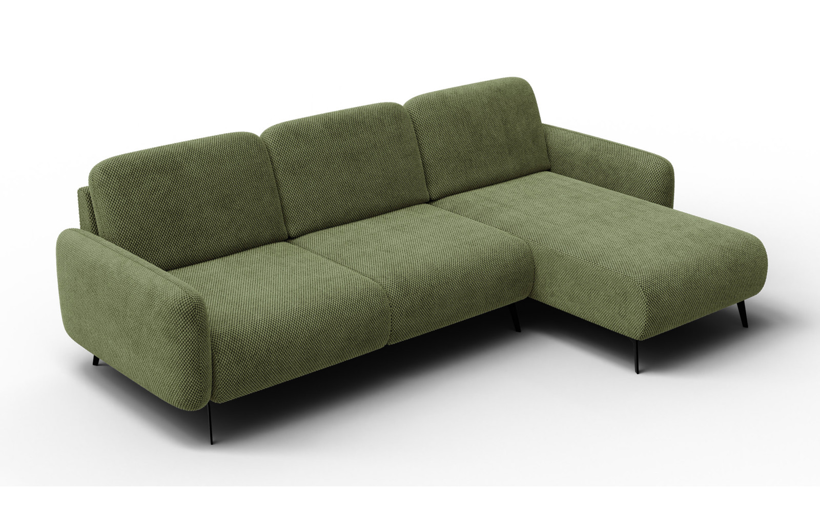 Ecksofa 4-Sitzer rechts FEBE, olivgrün