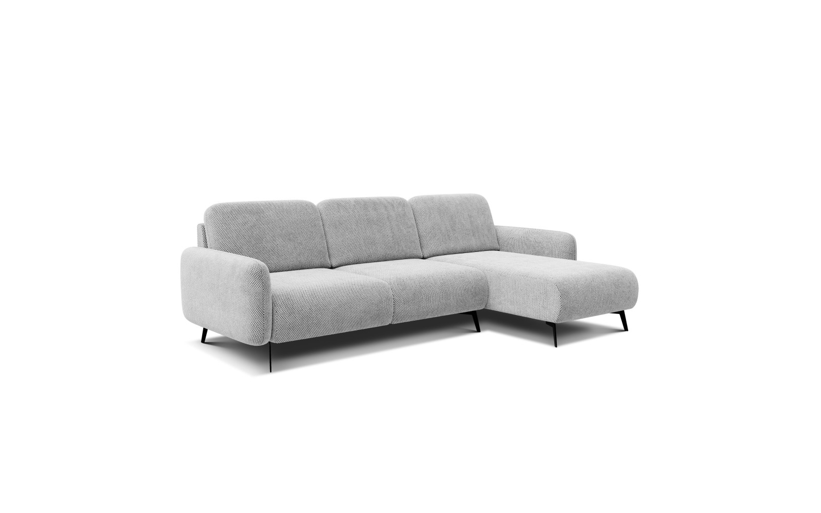 Ecksofa 4-Sitzer rechts FEBE, hellgrau