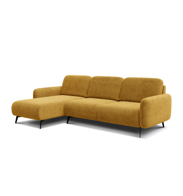Ecksofa 4-Sitzer links FEBE, dunkelgelb