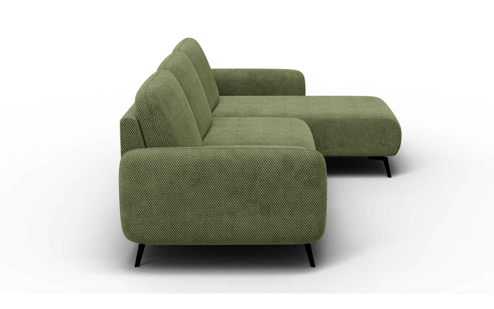 Ecksofa 4-Sitzer rechts FEBE, olivgrün