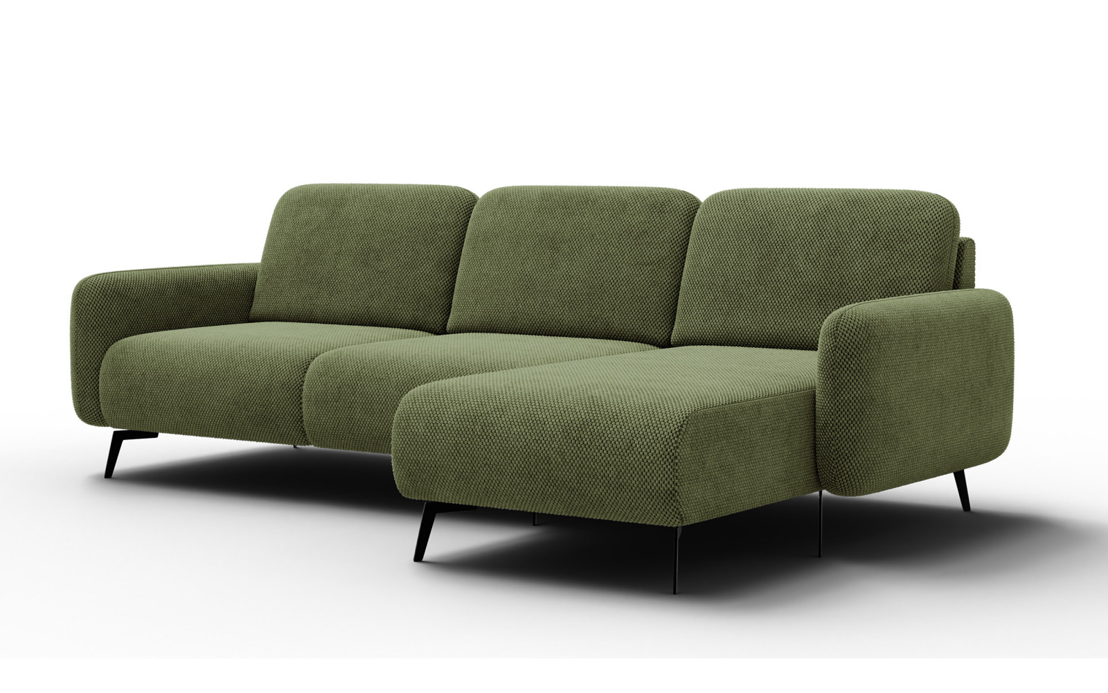 Ecksofa 4-Sitzer rechts FEBE, olivgrün