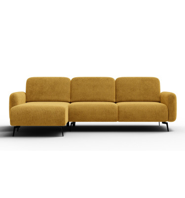Ecksofa 4-Sitzer links FEBE, dunkelgelb