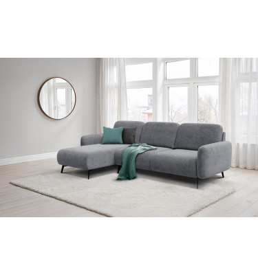 Ecksofa 4-Sitzer links FEBE, grau