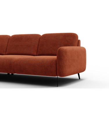 Ecksofa 4-Sitzer links FEBE, dunkelorange