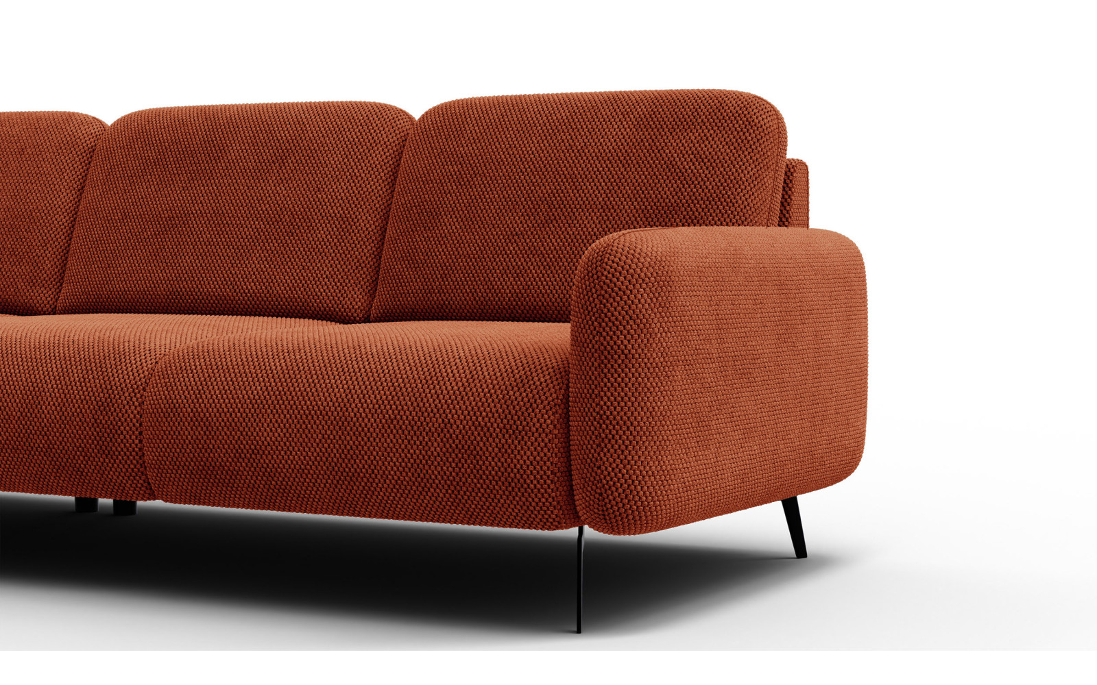 Ecksofa 4-Sitzer links FEBE, dunkelorange