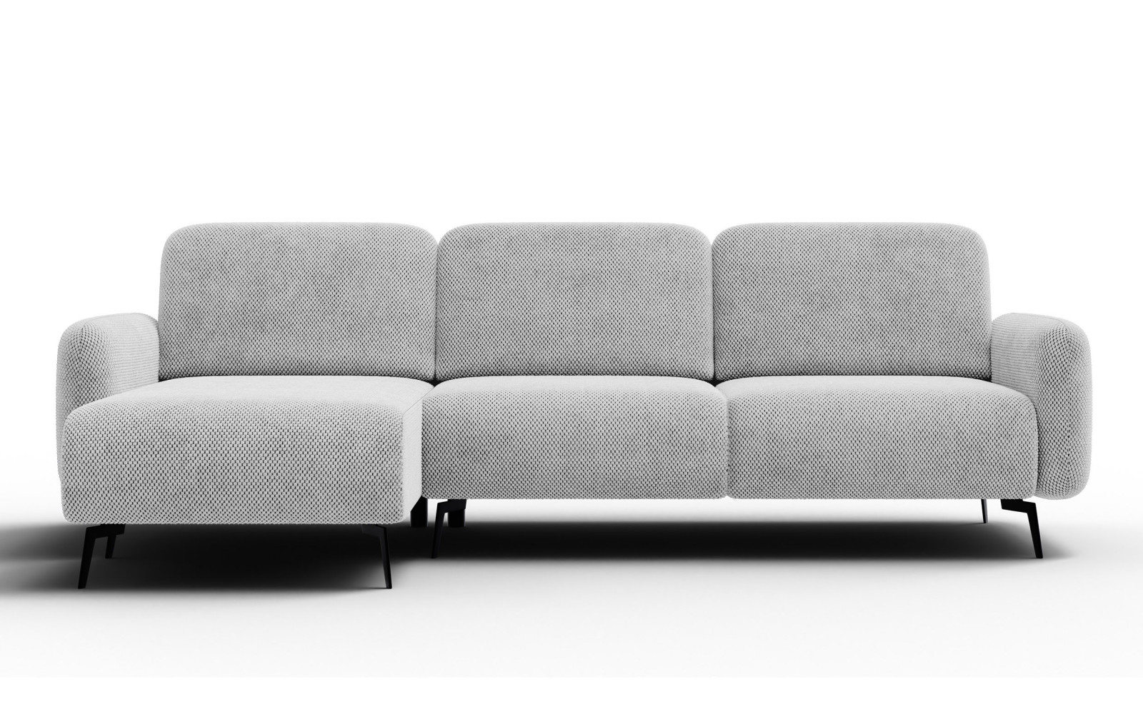 Ecksofa 4-Sitzer links FEBE, hellgrau