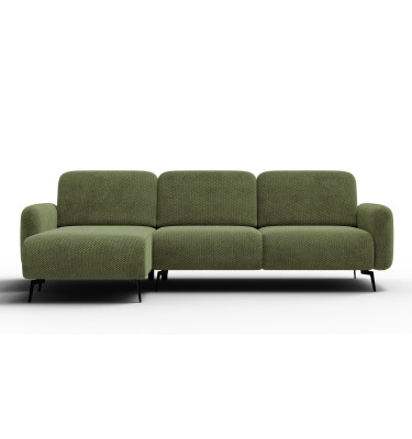 Ecksofa 4-Sitzer links FEBE, olivgrün