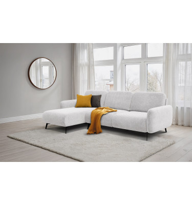 Ecksofa 4-Sitzer links FEBE, creme