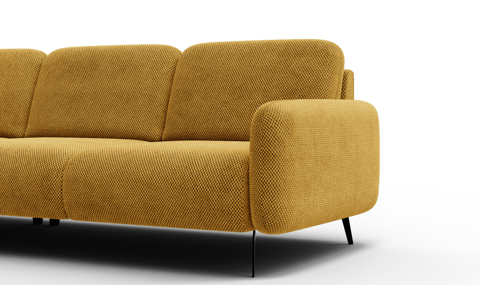 Ecksofa 4-Sitzer links FEBE, dunkelgelb