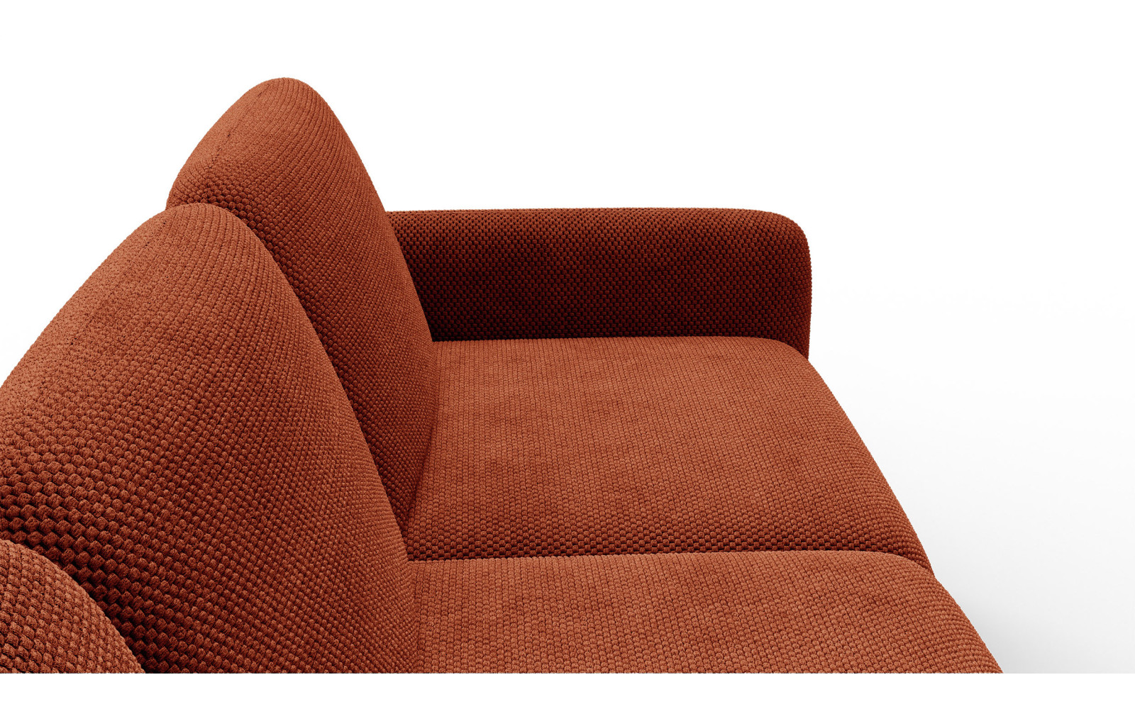 Ecksofa 4-Sitzer links FEBE, dunkelorange