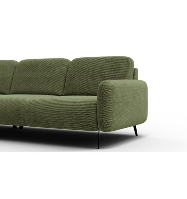 Ecksofa 4-Sitzer links FEBE, olivgrün