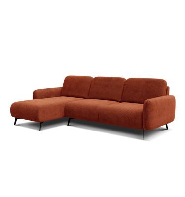 Ecksofa 4-Sitzer links FEBE, dunkelorange