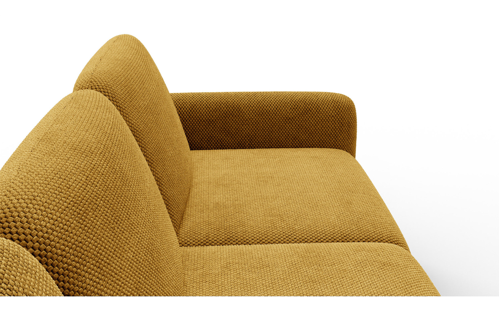 Ecksofa 4-Sitzer links FEBE, dunkelgelb