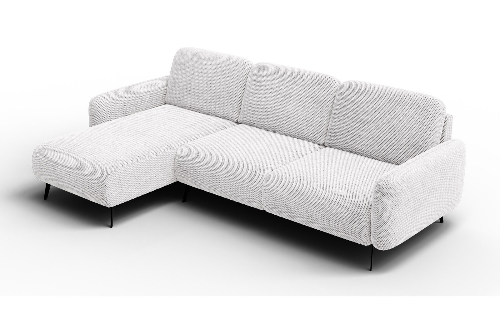 Ecksofa 4-Sitzer links FEBE, creme