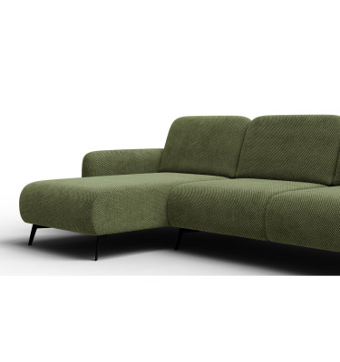 Ecksofa 4-Sitzer links FEBE, olivgrün