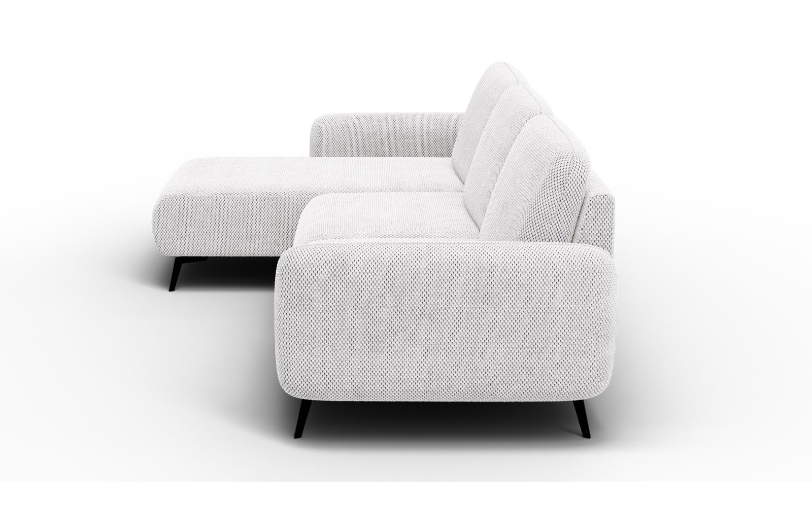 Ecksofa 4-Sitzer links FEBE, creme