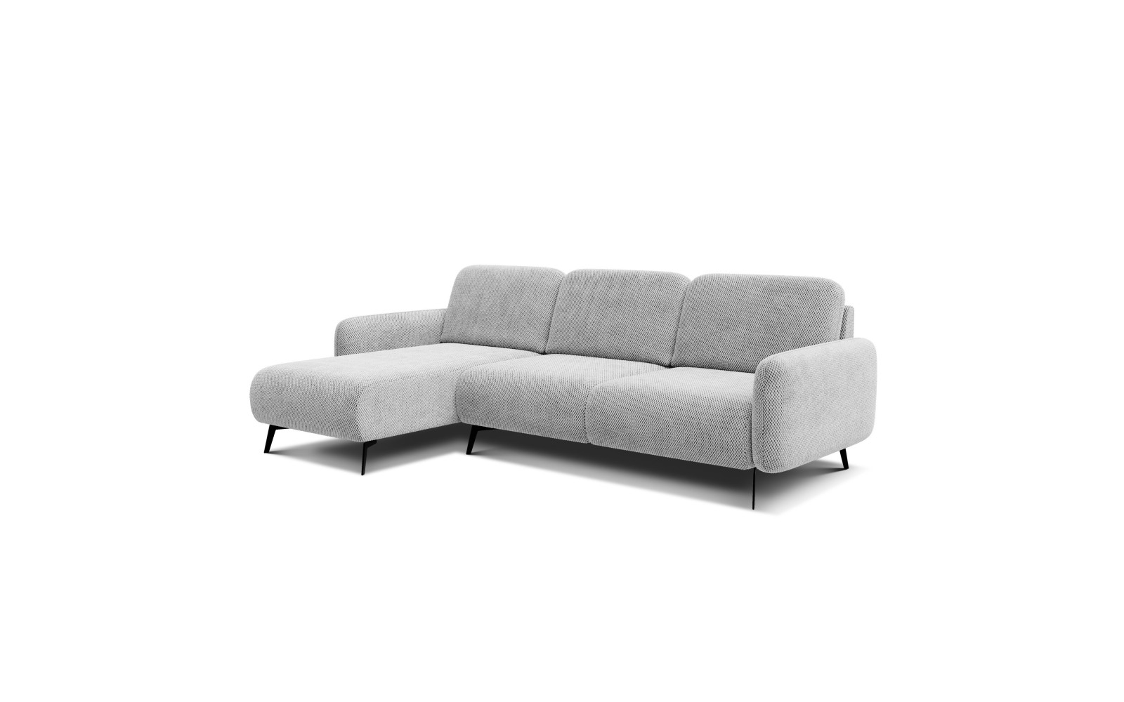 Ecksofa 4-Sitzer links FEBE, hellgrau