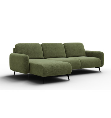 Ecksofa 4-Sitzer links FEBE, olivgrün