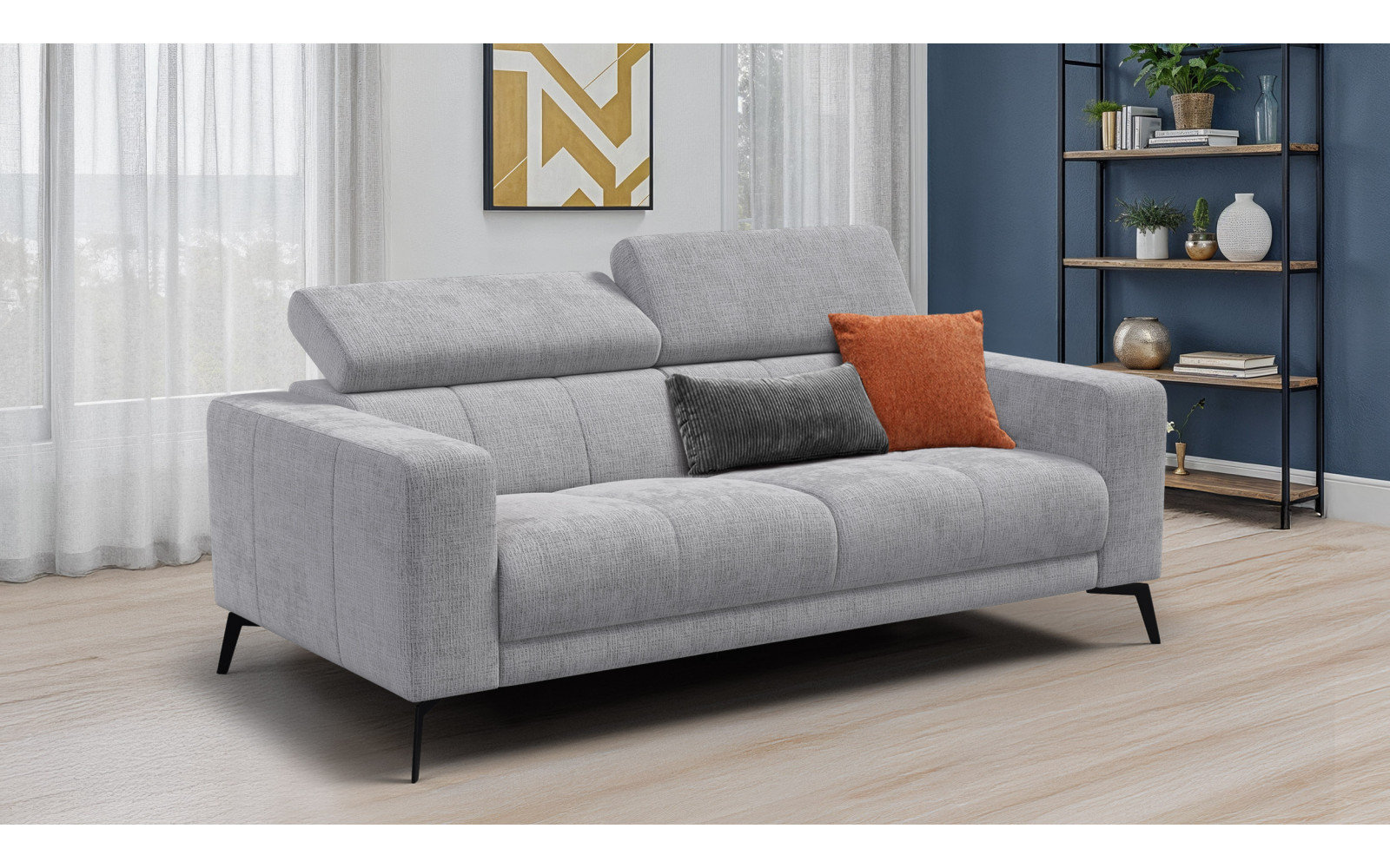 Sofa 3-Sitzer MORELLO, hellgrau