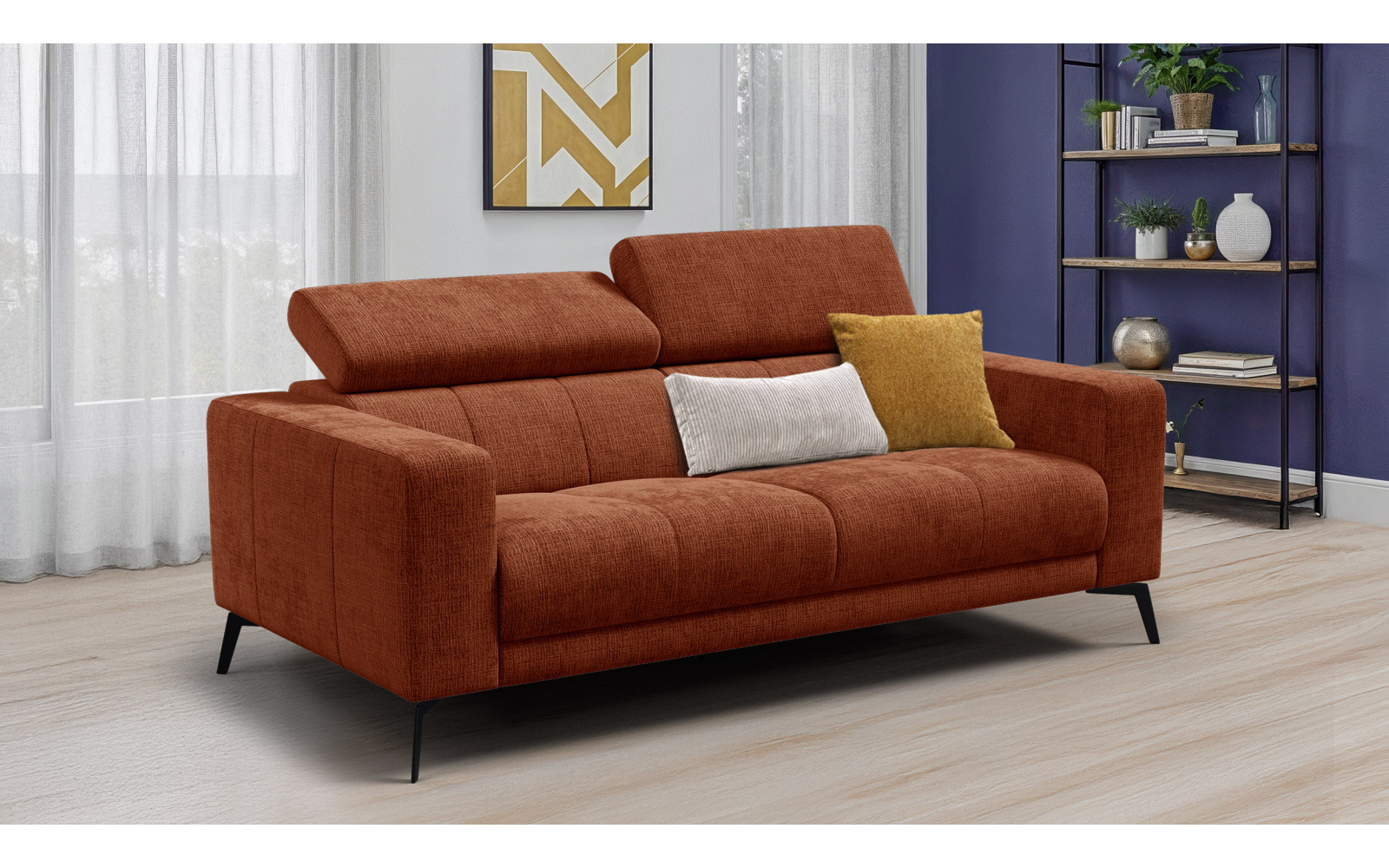 Sofa 3-Sitzer MORELLO, rostrot