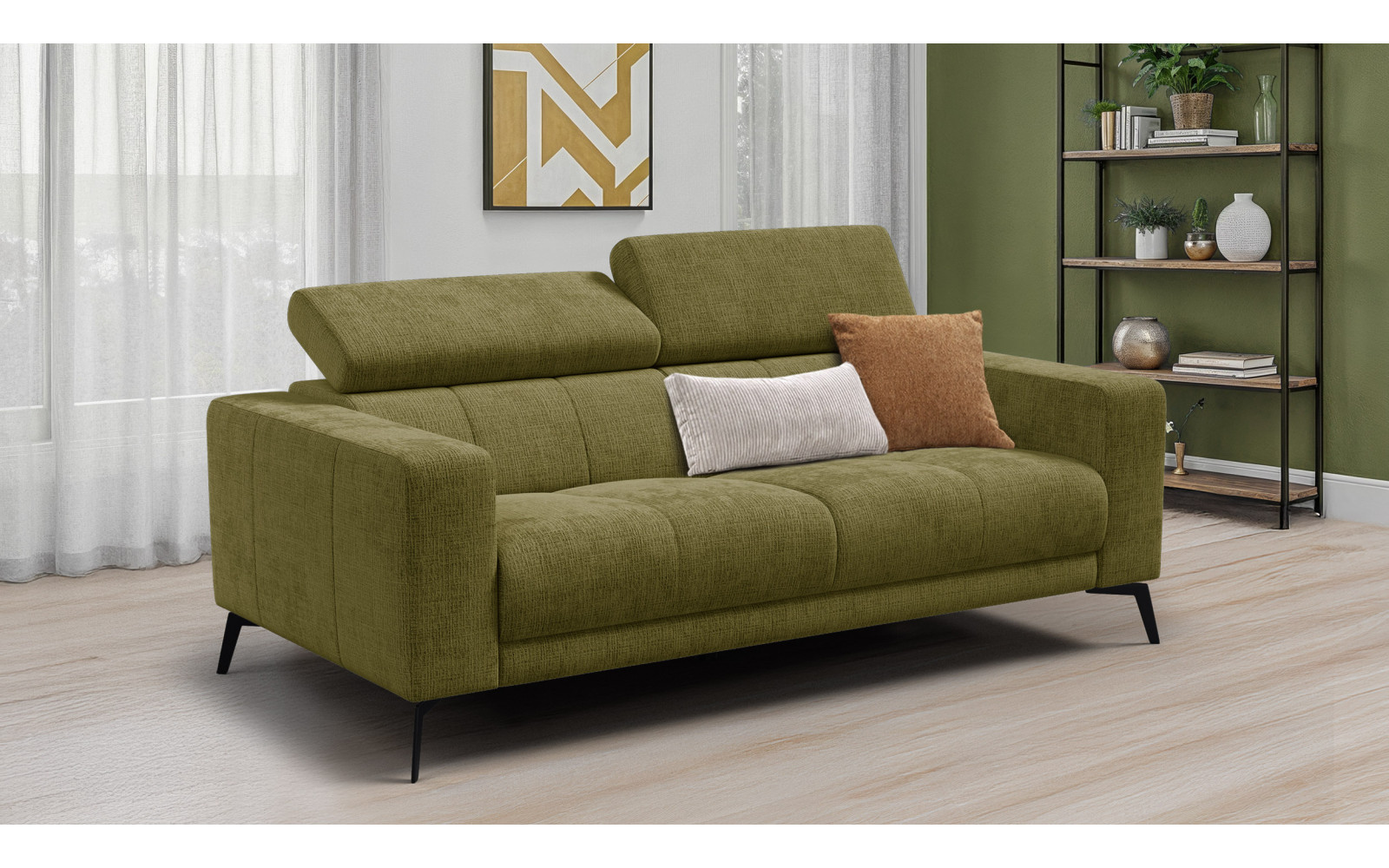 Sofa 3-Sitzer MORELLO, olive