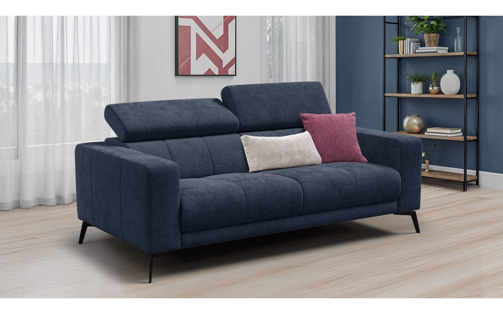 Sofa 3-Sitzer MORELLO, marineblau