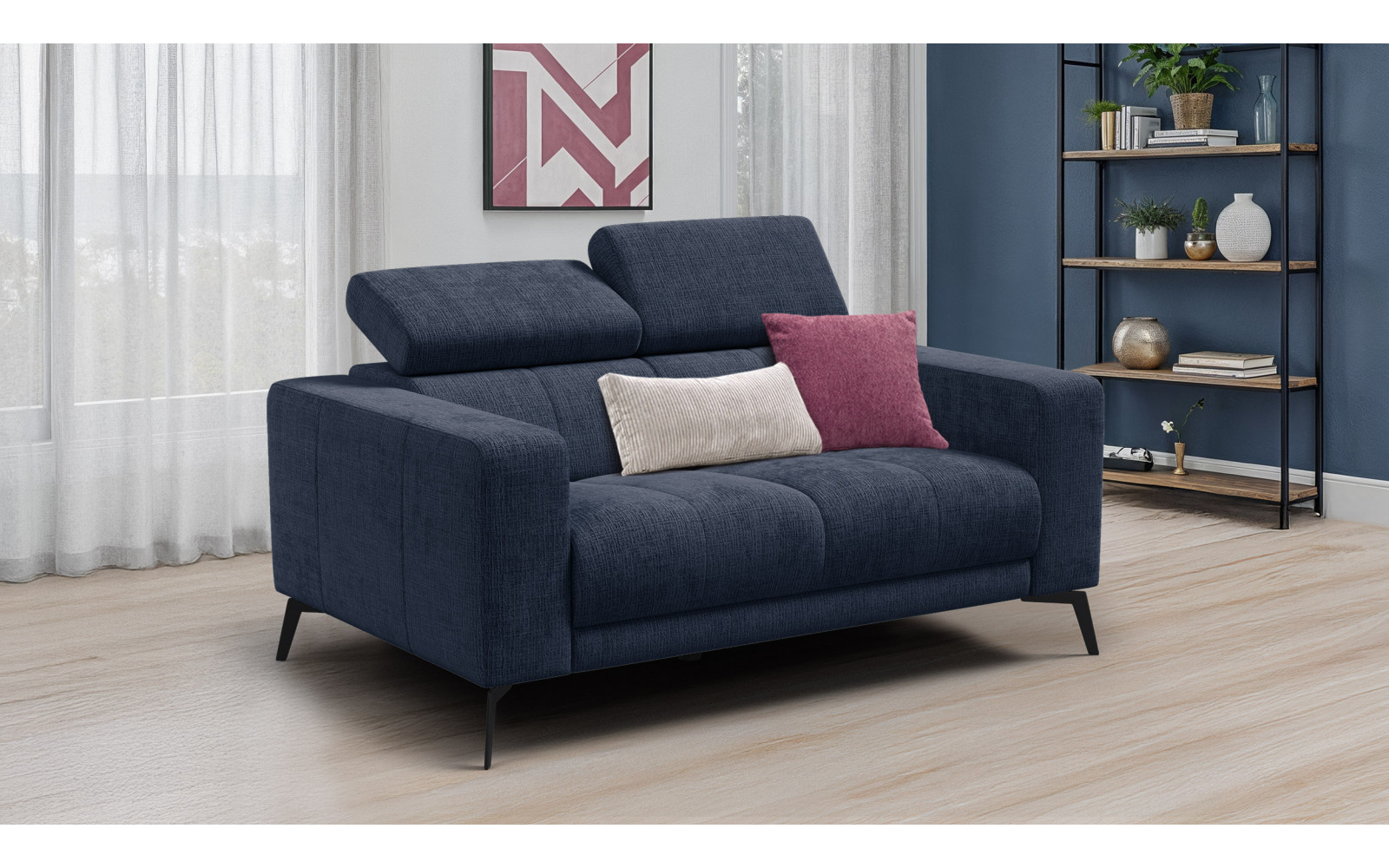 Sofa 2-Sitzer MORELLO, marineblau