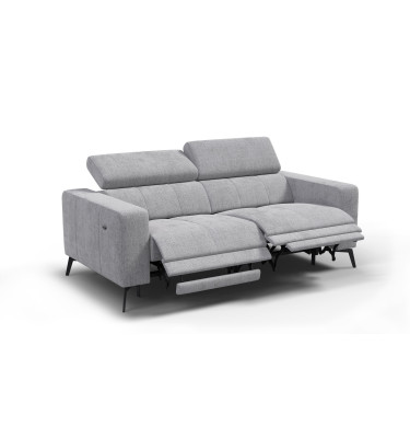 Relaxsofa 3-Sitzer MORELLO, hellgrau, 2 x Relax Zero Gravity
