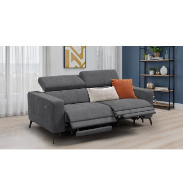 Relaxsofa 3-Sitzer MORELLO, dunkelgrau, 2 x Relax Zero Gravity