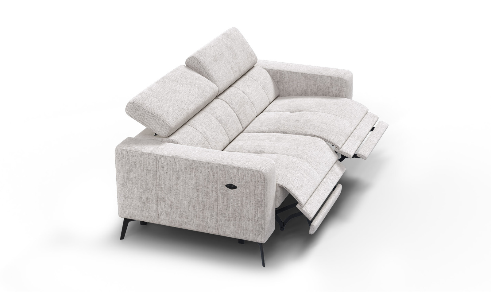 Relaxsofa 3-Sitzer MORELLO, creme, 2 x Relax Zero Gravity