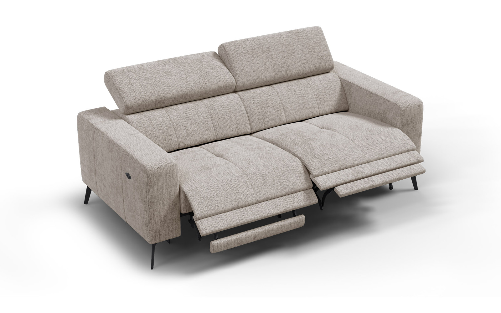 Relaxsofa 3-Sitzer MORELLO, beige, 2 x Relax Zero Gravity