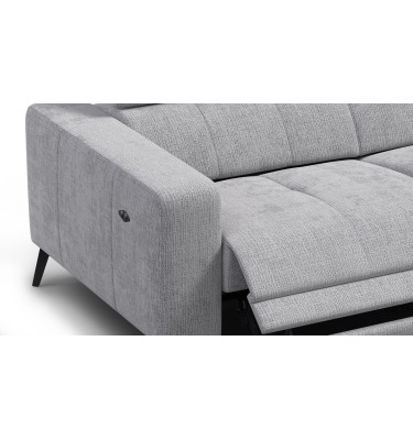 Relaxsofa 3-Sitzer MORELLO, hellgrau, 2 x Relax Zero Gravity
