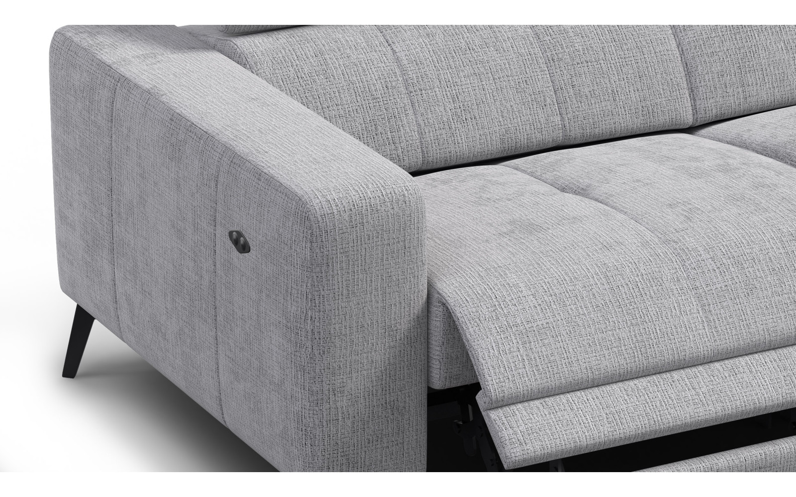 Relaxsofa 3-Sitzer MORELLO, hellgrau, 2 x Relax Zero Gravity