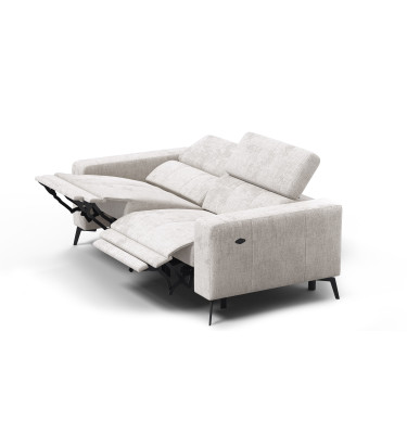 Relaxsofa 3-Sitzer MORELLO, creme, 2 x Relax Zero Gravity