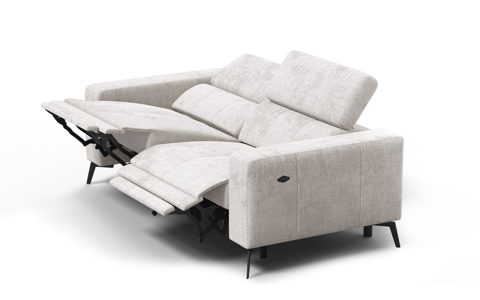 Relaxsofa 3-Sitzer MORELLO, creme, 2 x Relax Zero Gravity