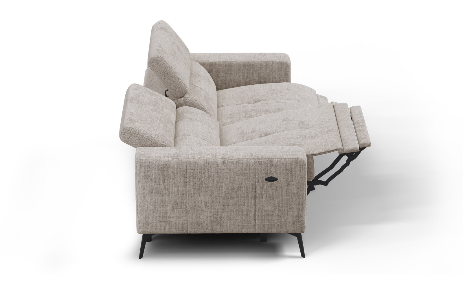 Relaxsofa 3-Sitzer MORELLO, beige, 2 x Relax Zero Gravity