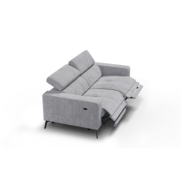 Relaxsofa 3-Sitzer MORELLO, hellgrau, 2 x Relax Zero Gravity