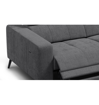 Relaxsofa 3-Sitzer MORELLO, dunkelgrau, 2 x Relax Zero Gravity