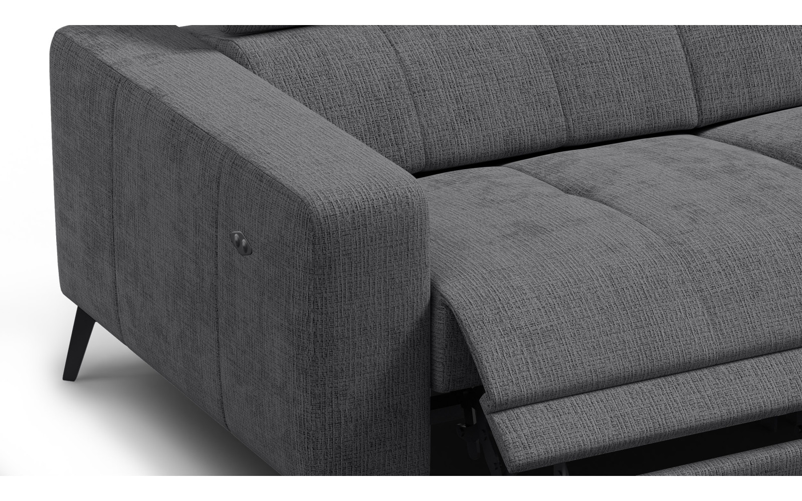 Relaxsofa 3-Sitzer MORELLO, dunkelgrau, 2 x Relax Zero Gravity