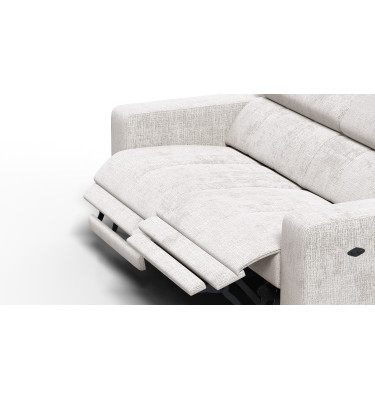 Relaxsofa 3-Sitzer MORELLO, creme, 2 x Relax Zero Gravity