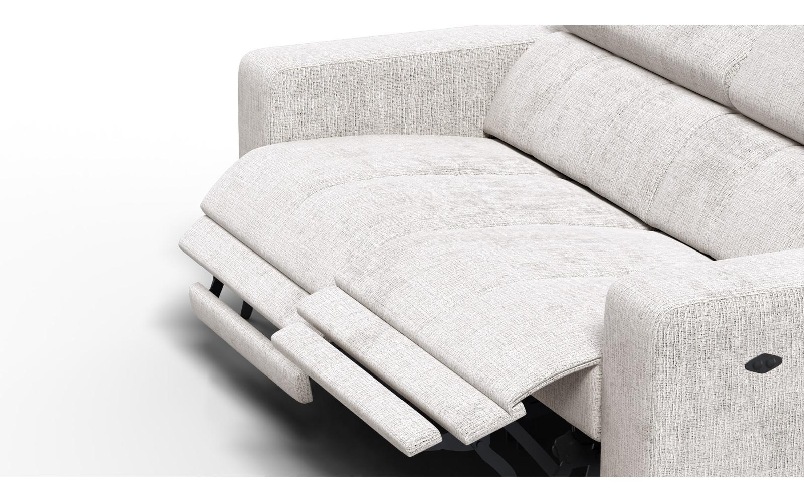 Relaxsofa 3-Sitzer MORELLO, creme, 2 x Relax Zero Gravity