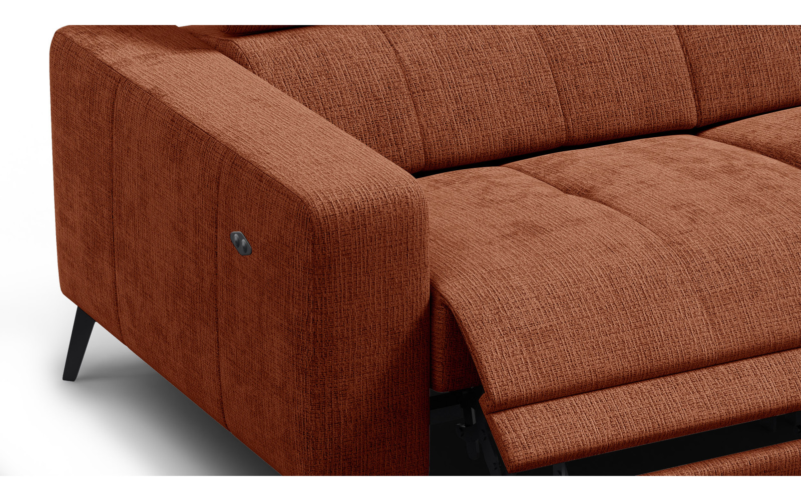 Relaxsofa 3-Sitzer MORELLO, rostrot, 2 x Relax Zero Gravity