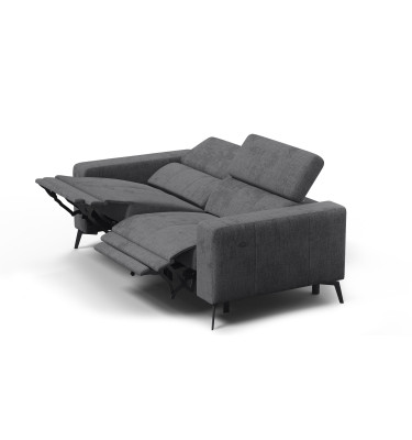 Relaxsofa 3-Sitzer MORELLO, dunkelgrau, 2 x Relax Zero Gravity